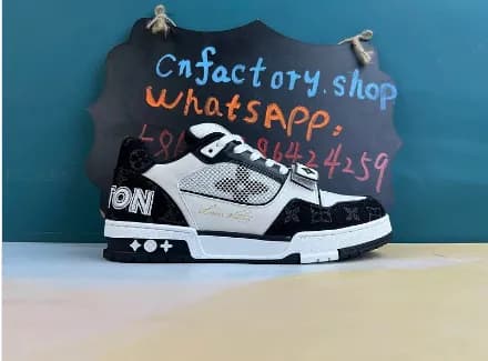 Lv Trainer Velcro Strap Monogram Denim Black White - OopBuy Spreadsheet