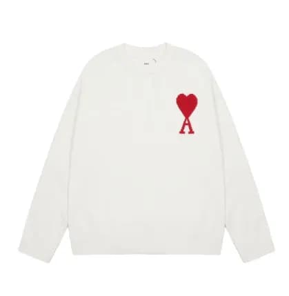 Ami Love 2023ss Classic Jacquard Big Love Round Neck Sweater 15 Colors - OopBuy Spreadsheet