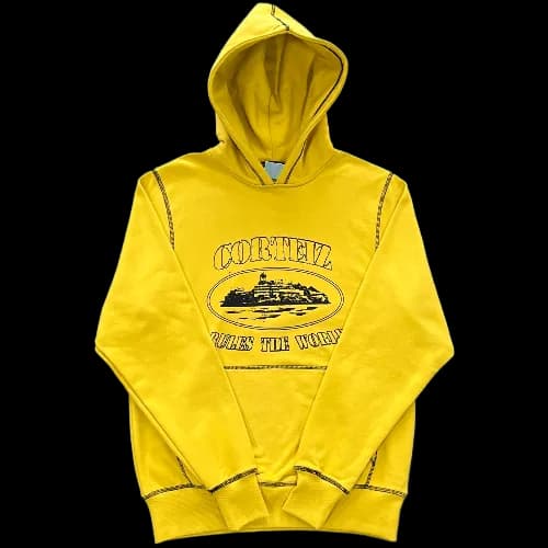corteiz hoodie Alcatraz topstitching yellow - OopBuy Spreadsheet