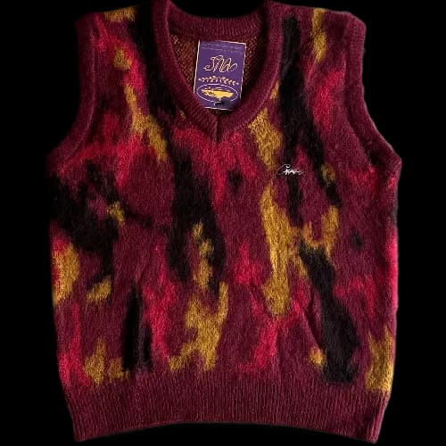 corteiz gilet Mohair Knit Red Yellow Black Camo - OopBuy Spreadsheet