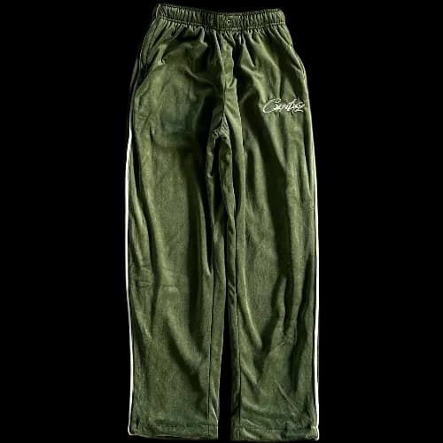 corteiz Velor tracksuit pants - Green - OopBuy Spreadsheet