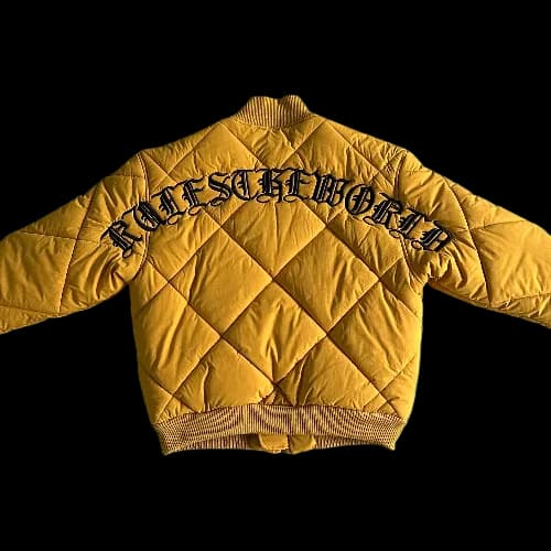 corteiz jacket bomber olde english -yellow - OopBuy Spreadsheet