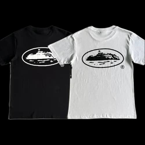 corteiz tee Round r-labeled