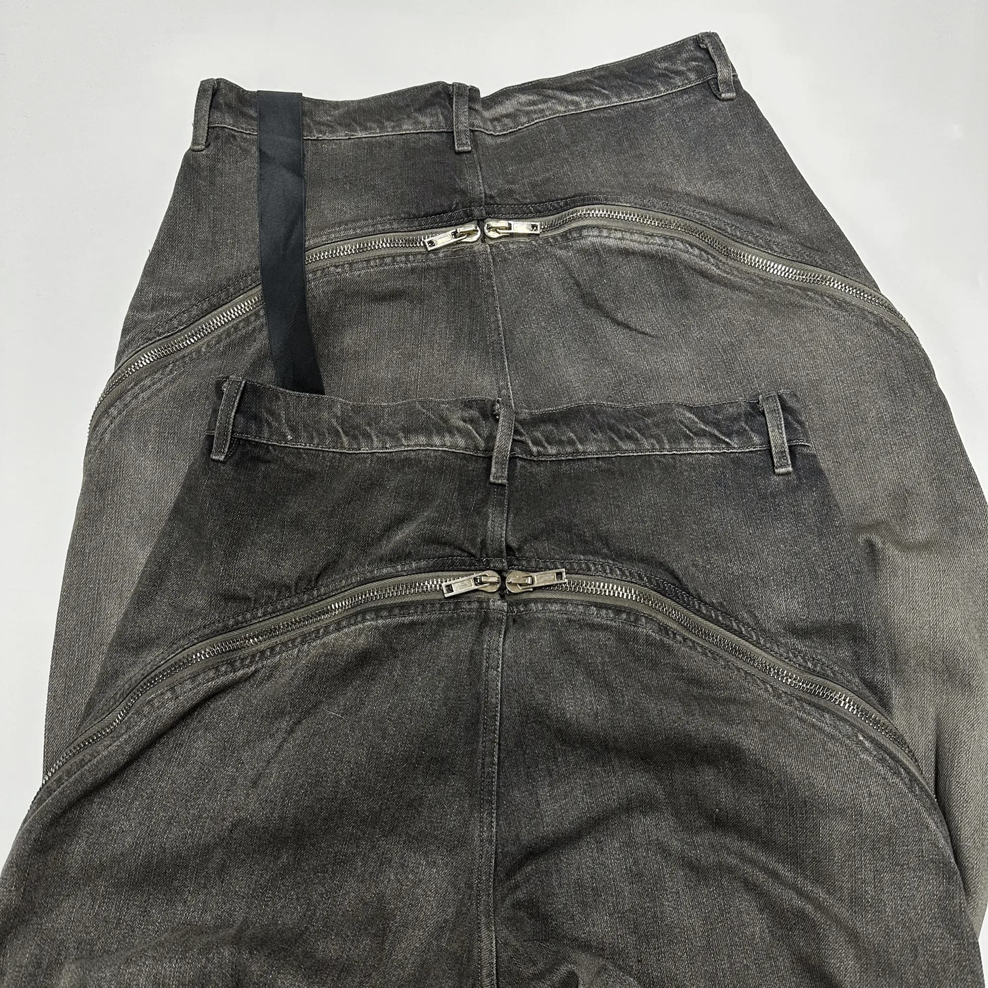 RICK OWENS BOLAN ZIP FLARED JEANS - Image 3