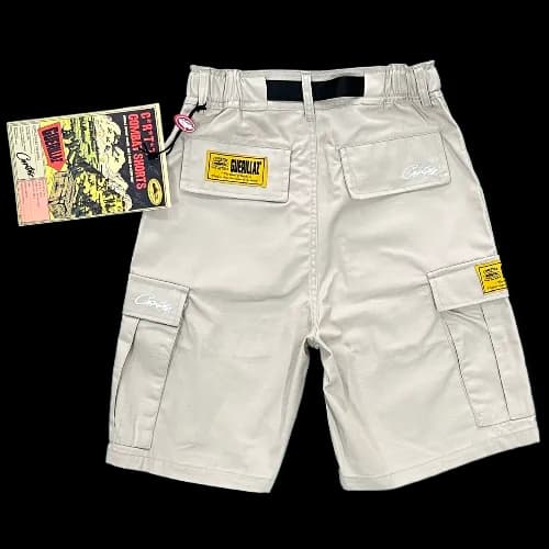 corteiz Cargo Shorts Khaki - Image 2