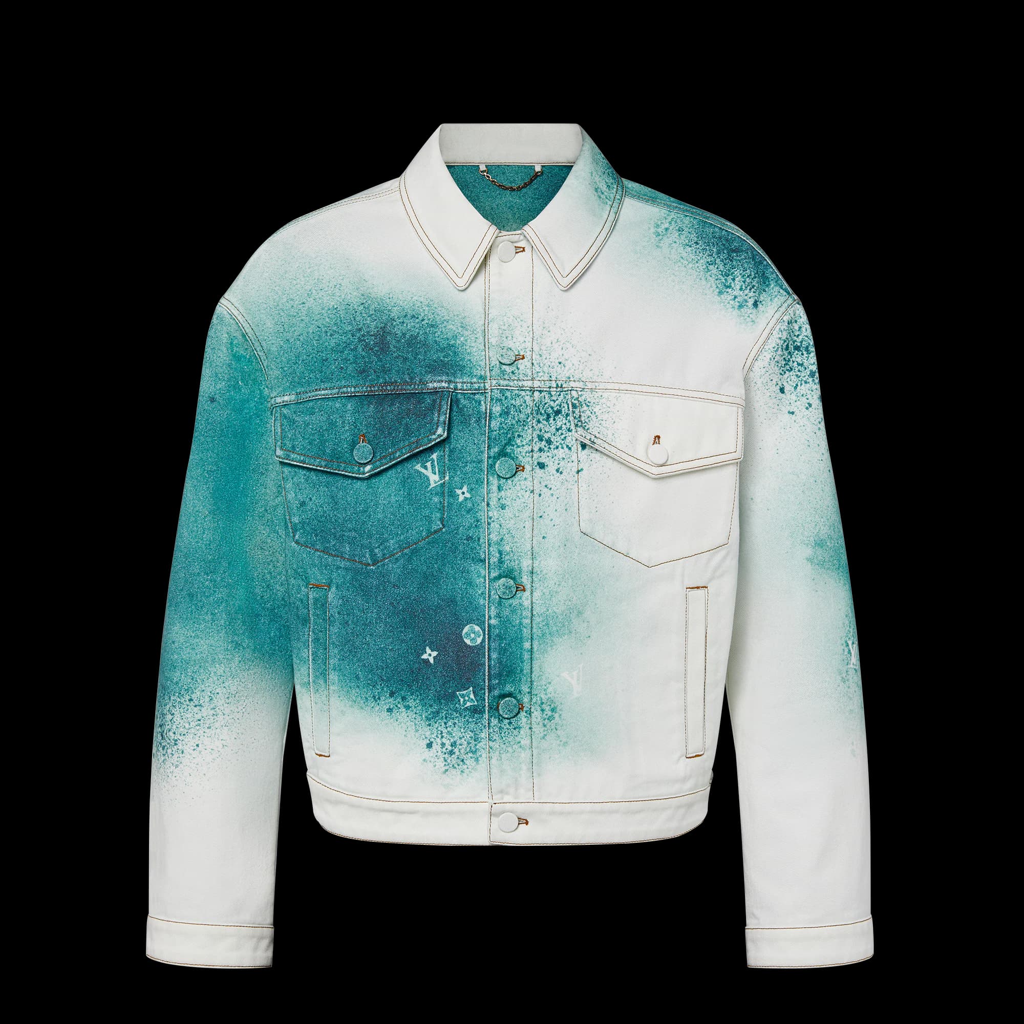 LV Spray Denim Jacket - Image 2