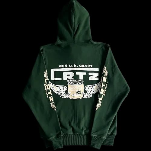 corteiz hoodie zip gasolina green - Image 2