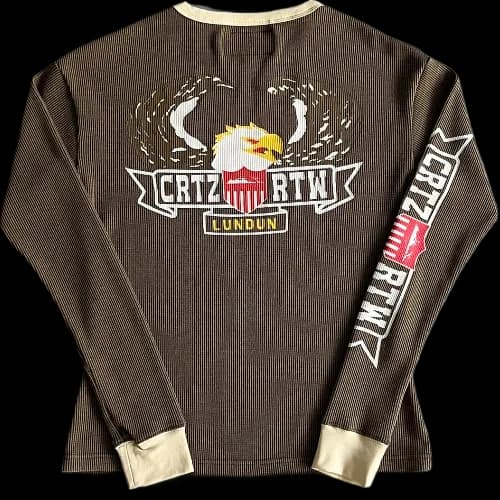 corteiz longsleeve Cold Eagle Print Waffle - Image 2
