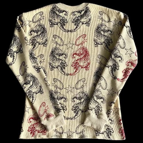corteiz Long Sleeve Twin Tigers Waffle - Image 2