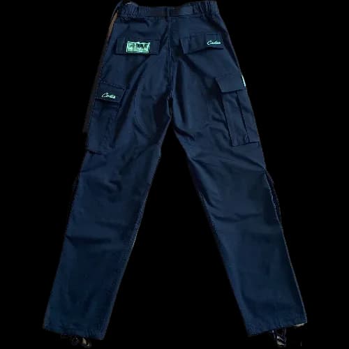 Corteiz pants cargo Black Green Logo - Image 2