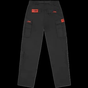 Corteiz pants cargo black red logo - Image 2