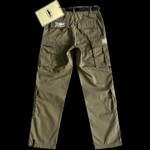 corteiz pants cargo military green logo - Image 2