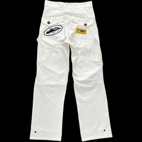 Corteiz pants cargo Slant pocket White - Image 2