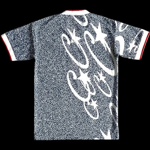 corteiz jersey tee football Blue and white all-over printed - Image 2