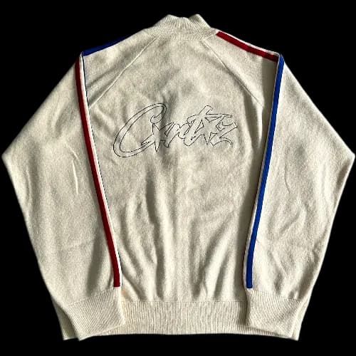 corteiz zip up Knit fleece cream - Image 2