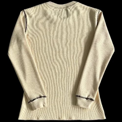 corteiz longsleeve Waffle Tiger Stars -Beige - Image 2