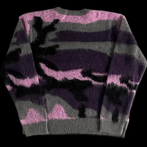CORTEIZ CREWNECK MOHAIR PURPLE CAMO KNITTED - Image 3