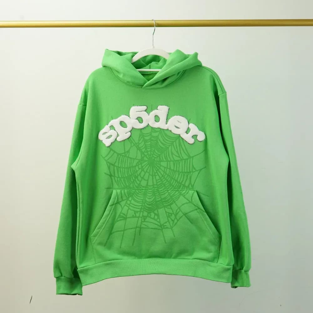 Sp5der Web Hoodie Slime Green - OopBuy Spreadsheet