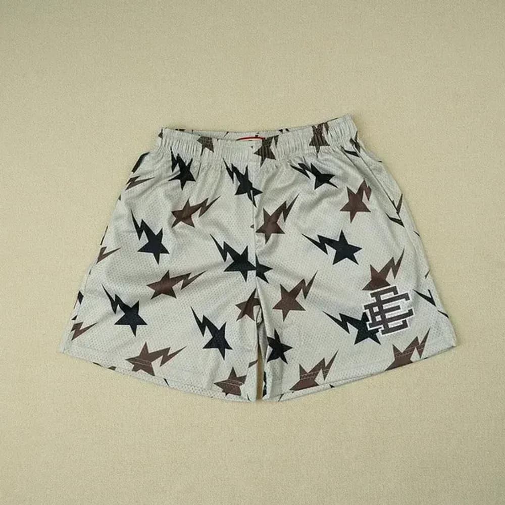 Eric Emanuel X BAPE EE Basic Short Cream/Brown/Navy - OopBuy Spreadsheet