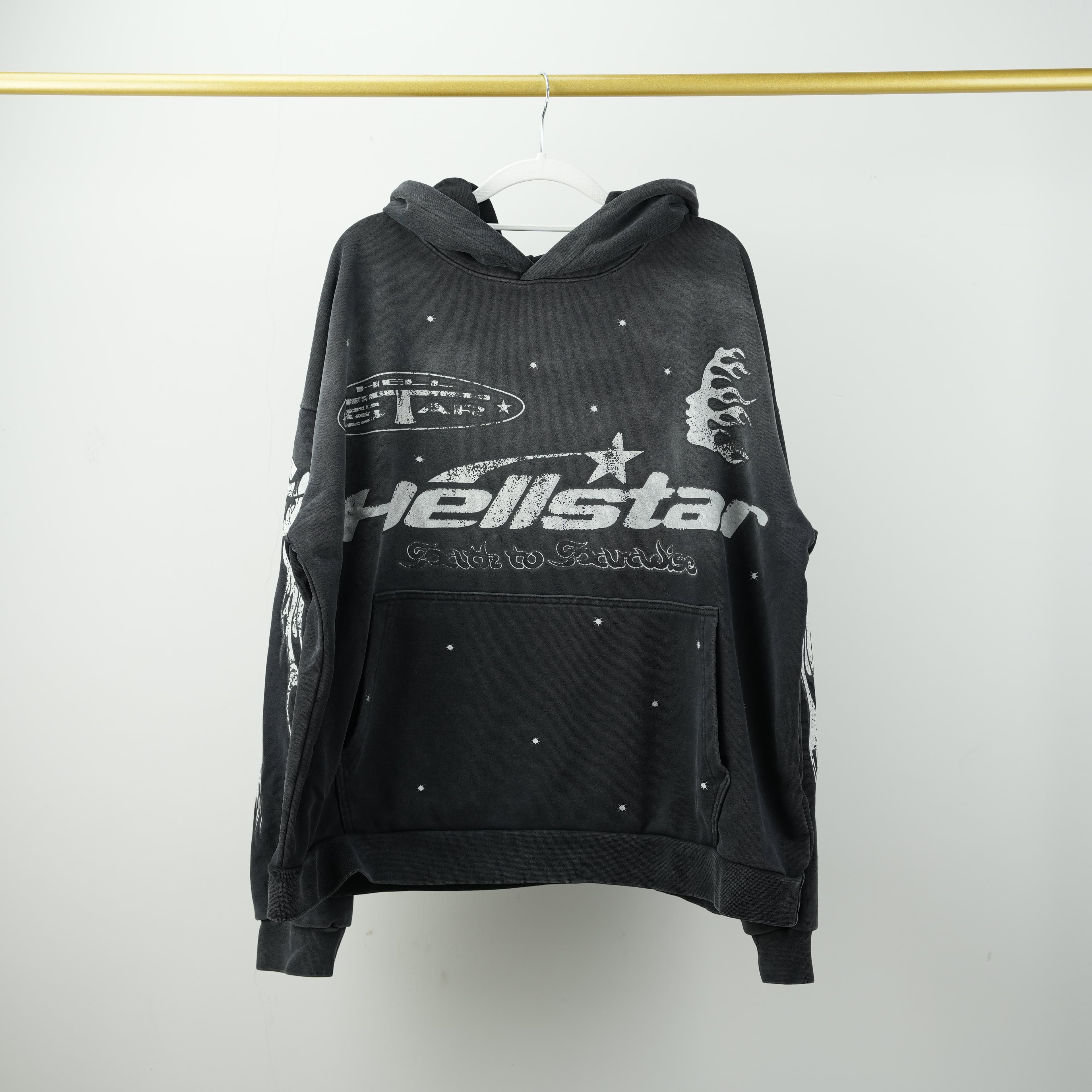 Hellstar Racer Hoodie Sweatshirt Vintage Black - OopBuy Spreadsheet