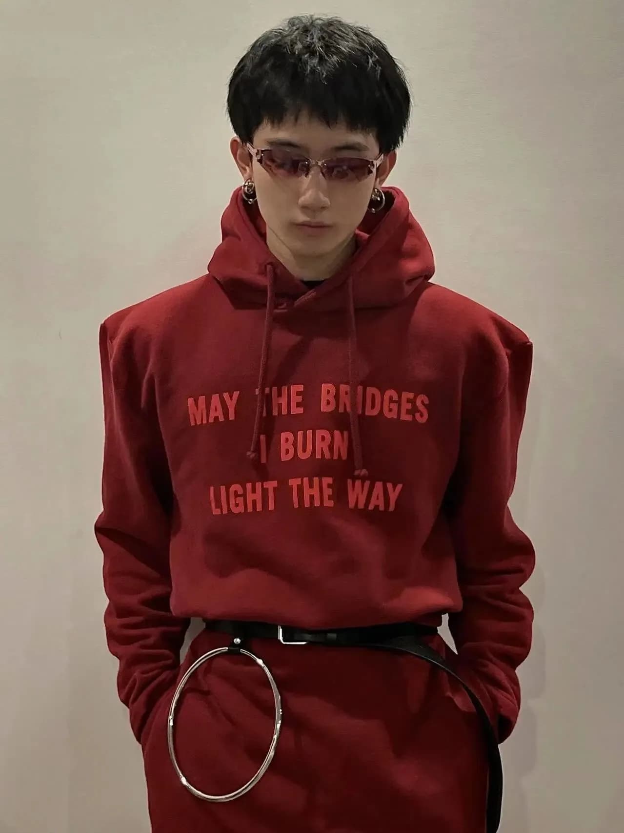 Vetements Cropped Bridges Hoodie