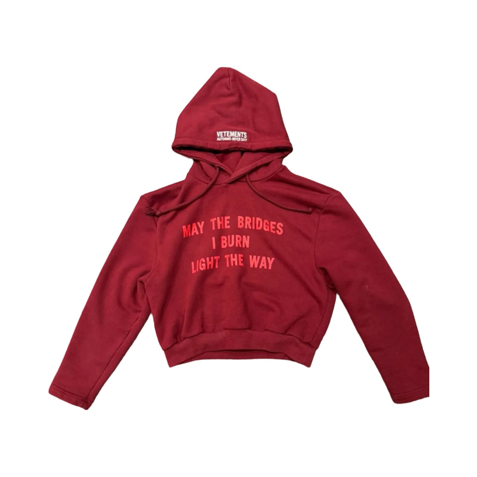 Vetements Cropped Bridges Hoodie - OopBuy Spreadsheet