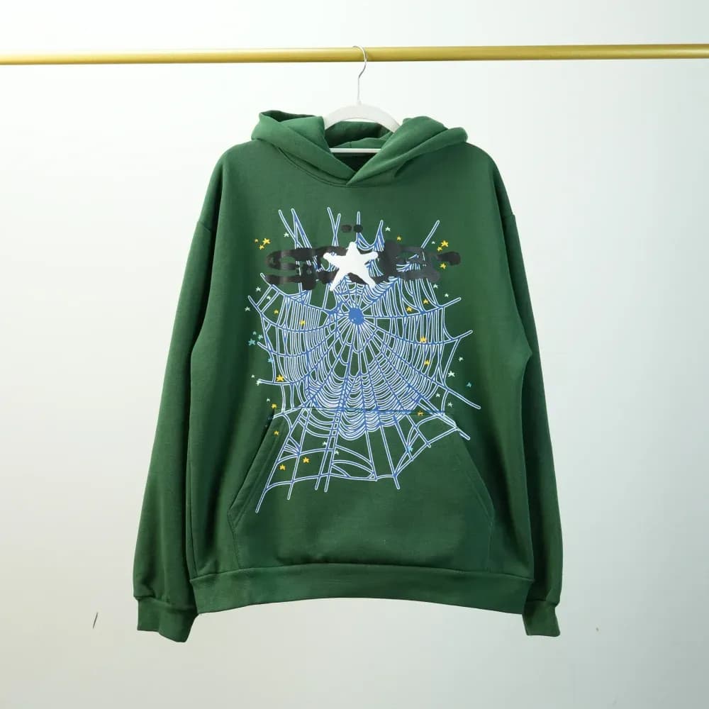 Sp5der Web Hoodie Hunter Green - OopBuy Spreadsheet