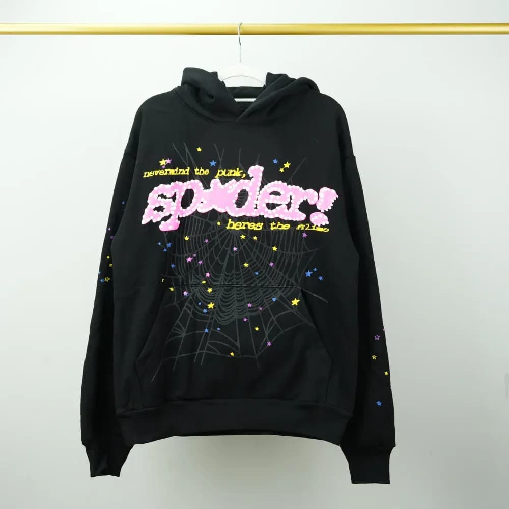 Sp5der P*NK V2 Hoodie Black - OopBuy Spreadsheet