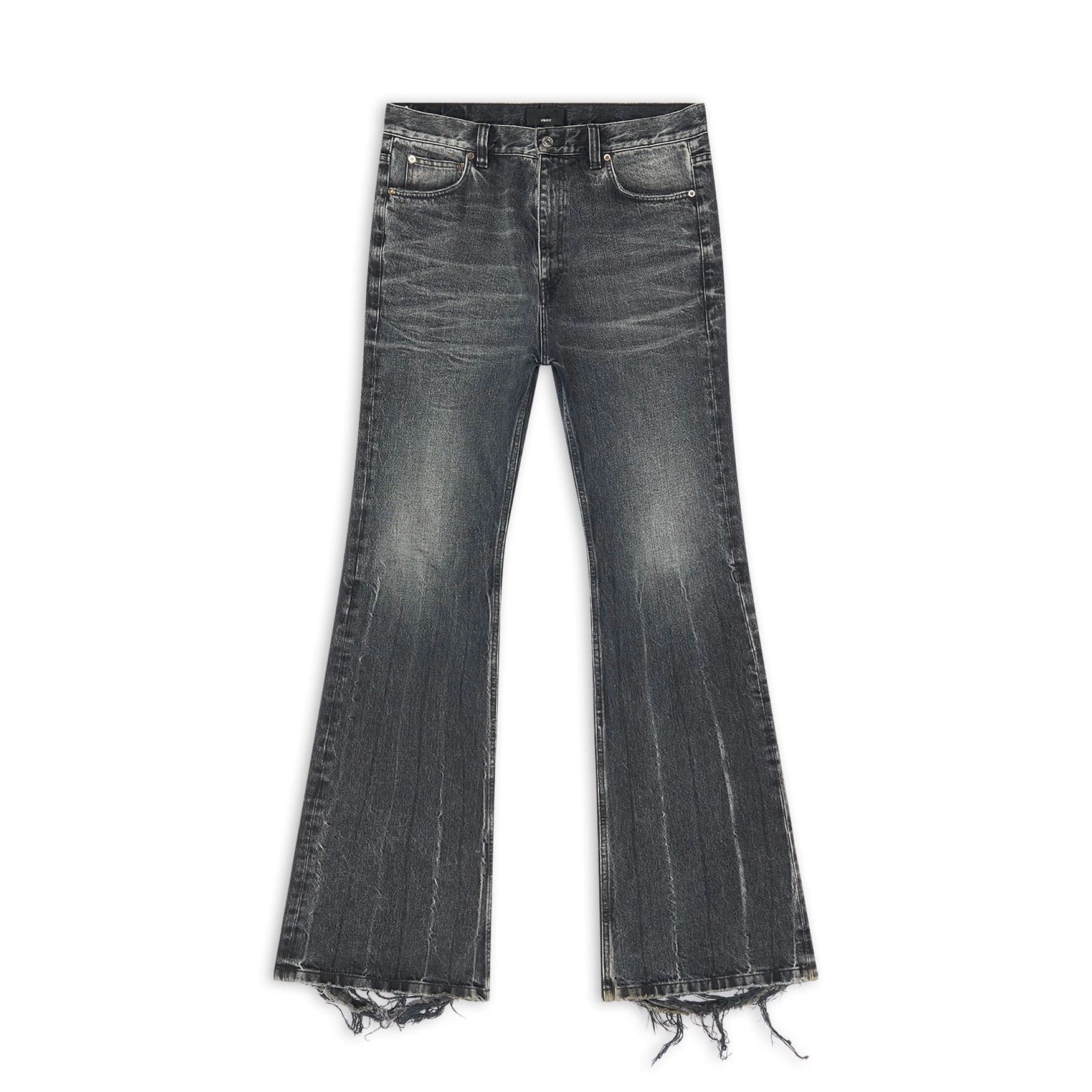 BMC Flared Trousers black and gray washed distressed skinny jeans loose Flared pants Trousers - OopBuy Spreadsheet