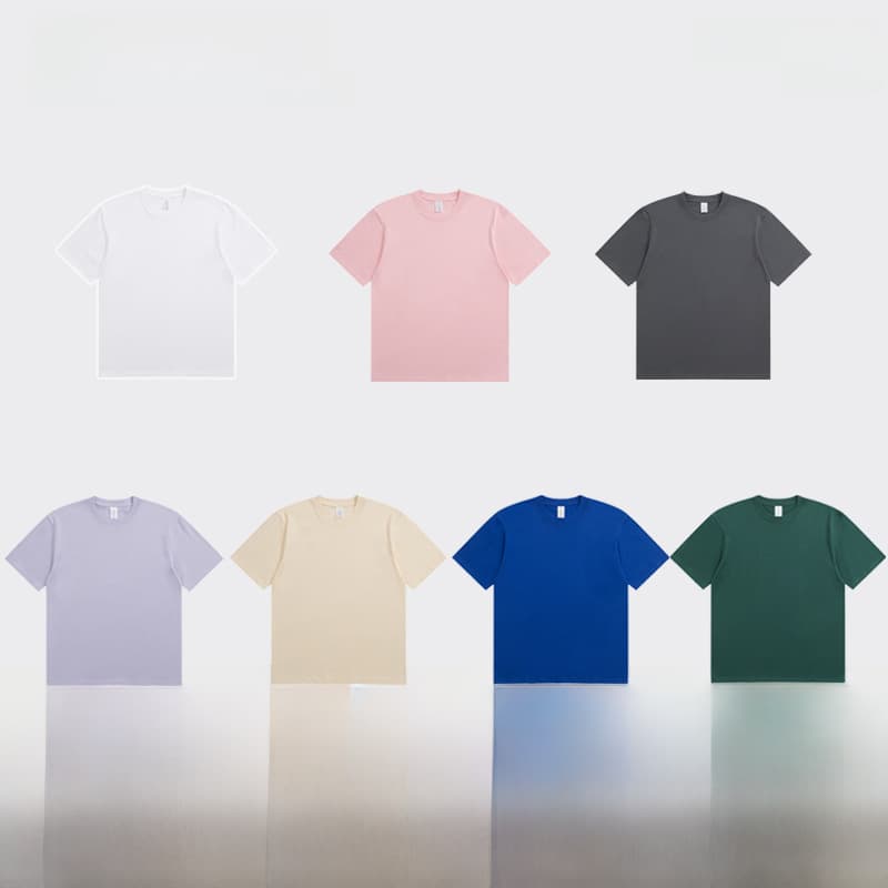 2024 Cotton T-shirt Men's 230g Heavy Solid Color Crewneck Short Sleeve Casual Combed Cotton Unisex T-shirt - OopBuy Spreadsheet