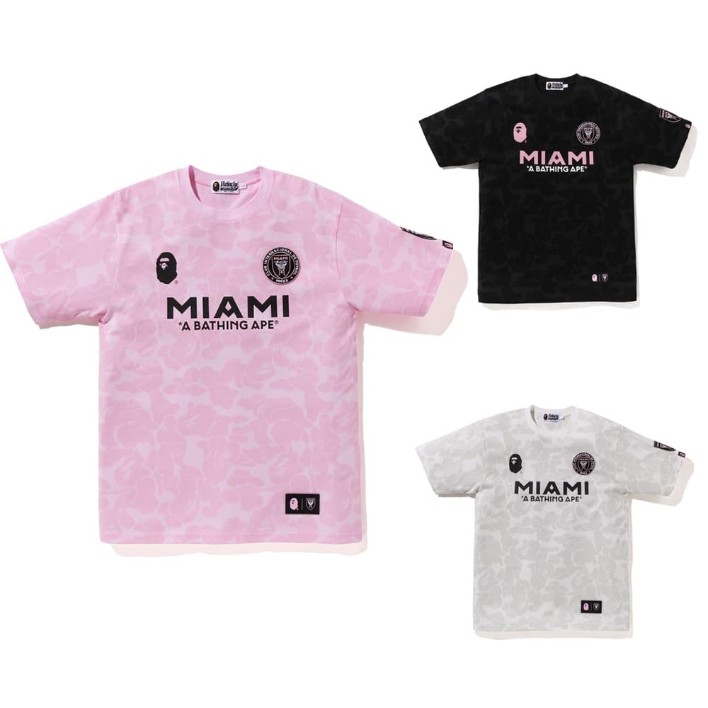 BAPE x Miami International MIAMI joint camouflage unisex short-sleeved sports T-shirt