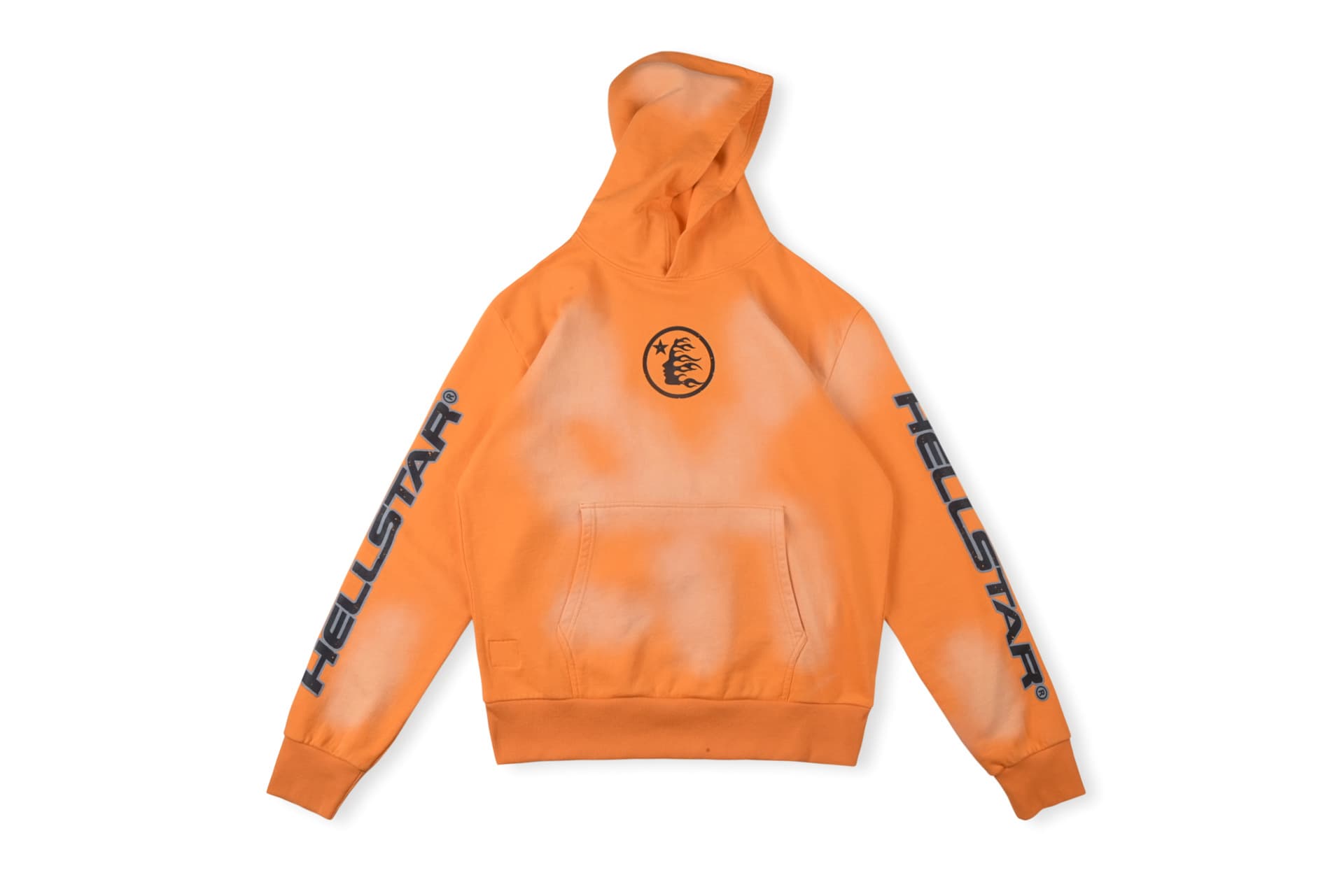 23FW European and American high street hooded hoodies pants washed sweater stitching sports casual flared pants sets