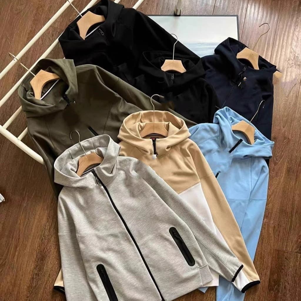 Jacket Spring Autumn Winter New Loose Training Windproof Hooded Knitted Sports Jacket Zipper Cardigan 24130 - OopBuy Spreadsheet