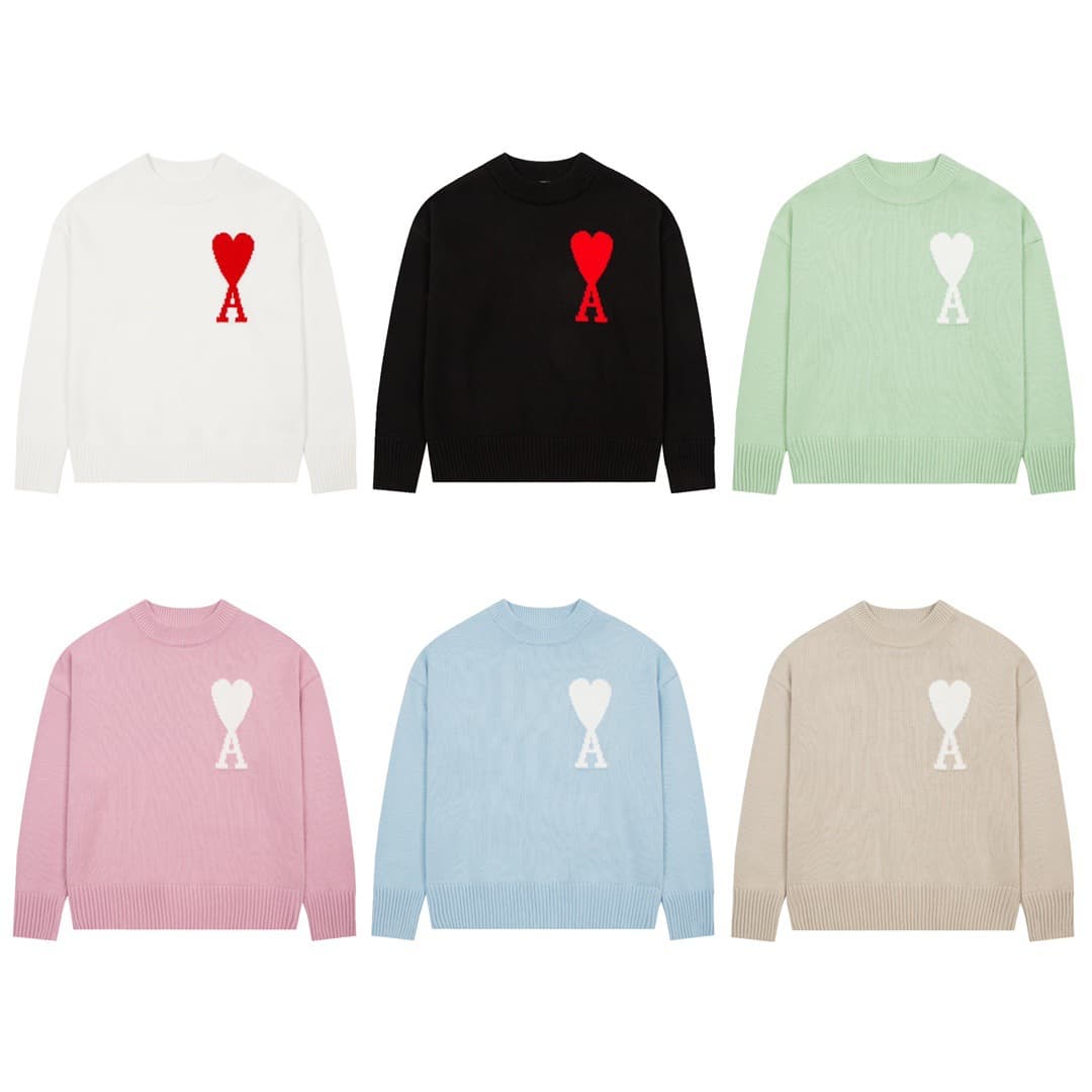 American style solid color jacquard knitted long-sleeved sweater for men and women 2023 autumn and winter couple tops non-quality issues - OopBuy Spreadsheet