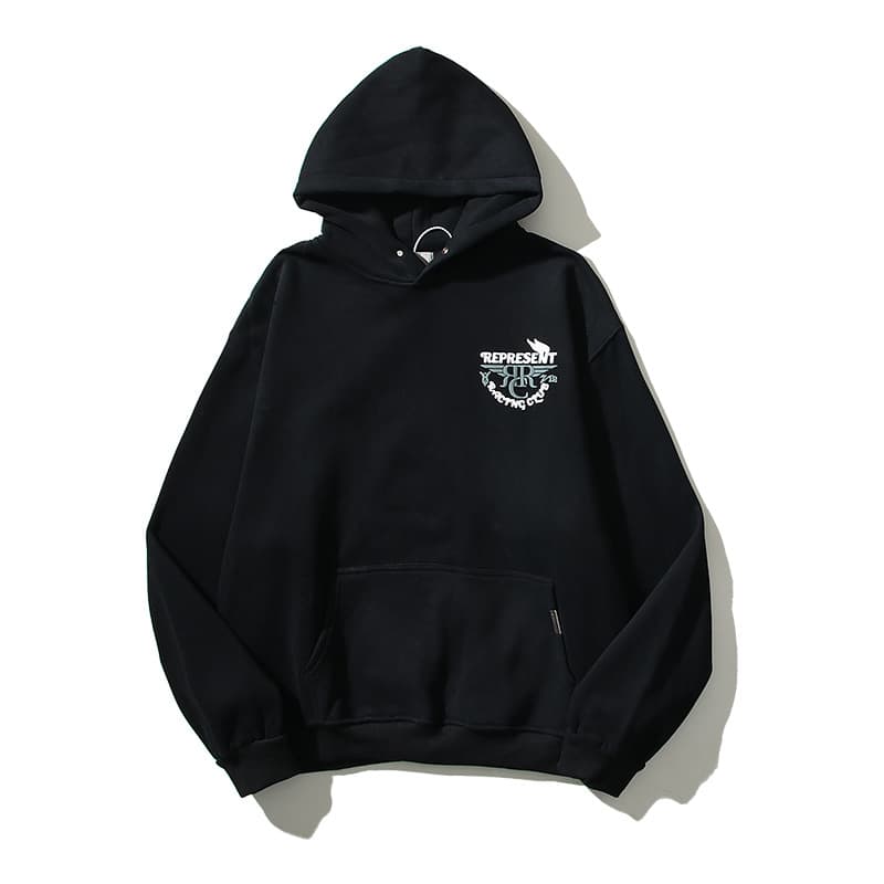 Cross-border autumn and winter high street REP three-dimensional foaming letters plus velvet hooded sweatshirt men and women loose ins trendy hoodie - OopBuy Spreadsheet