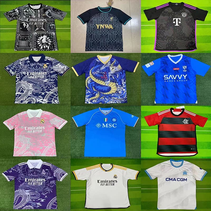 Football Jersey Fan Edition Real Madrid Home Arsenal AC Milan Inter Milan Naples Germany Away