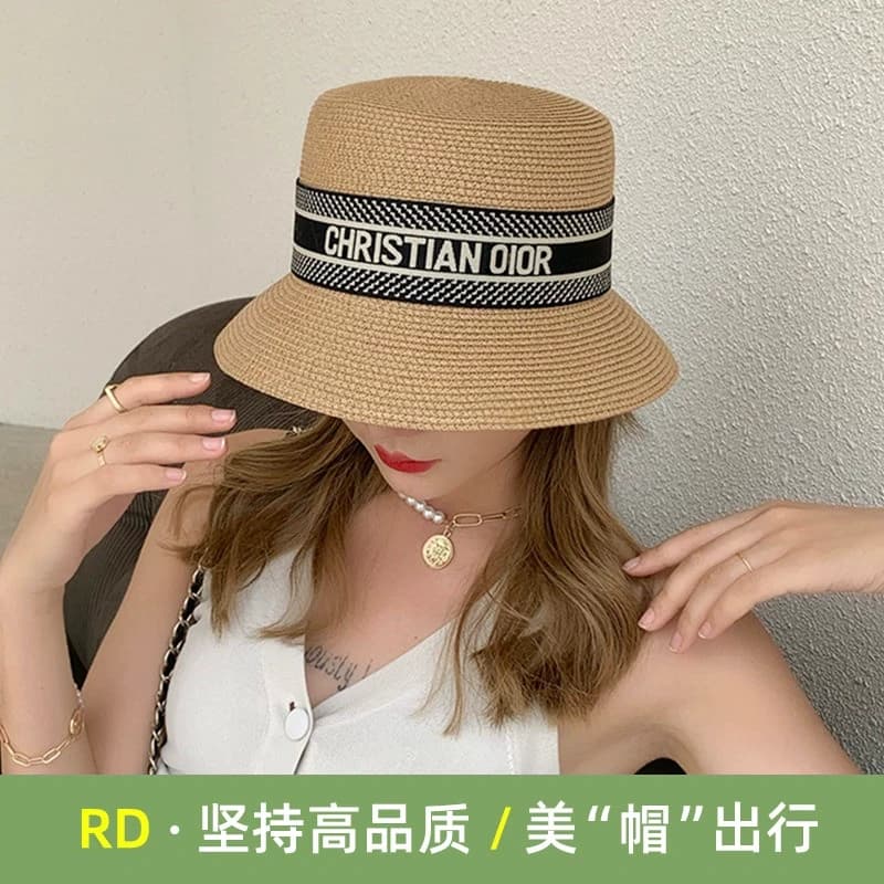 D hat women 2024 new straw hat ladies sun visor sun protection fisherman hat straw fashion basin hat summer - OopBuy Spreadsheet
