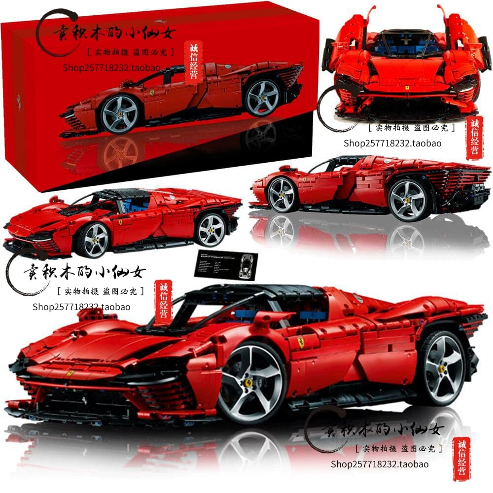 Chinese building blocks 42143 Ferrari red super sports car mechanical set building blocks Mid-Autumn Festival boyfriend gift - OopBuy Spreadsheet