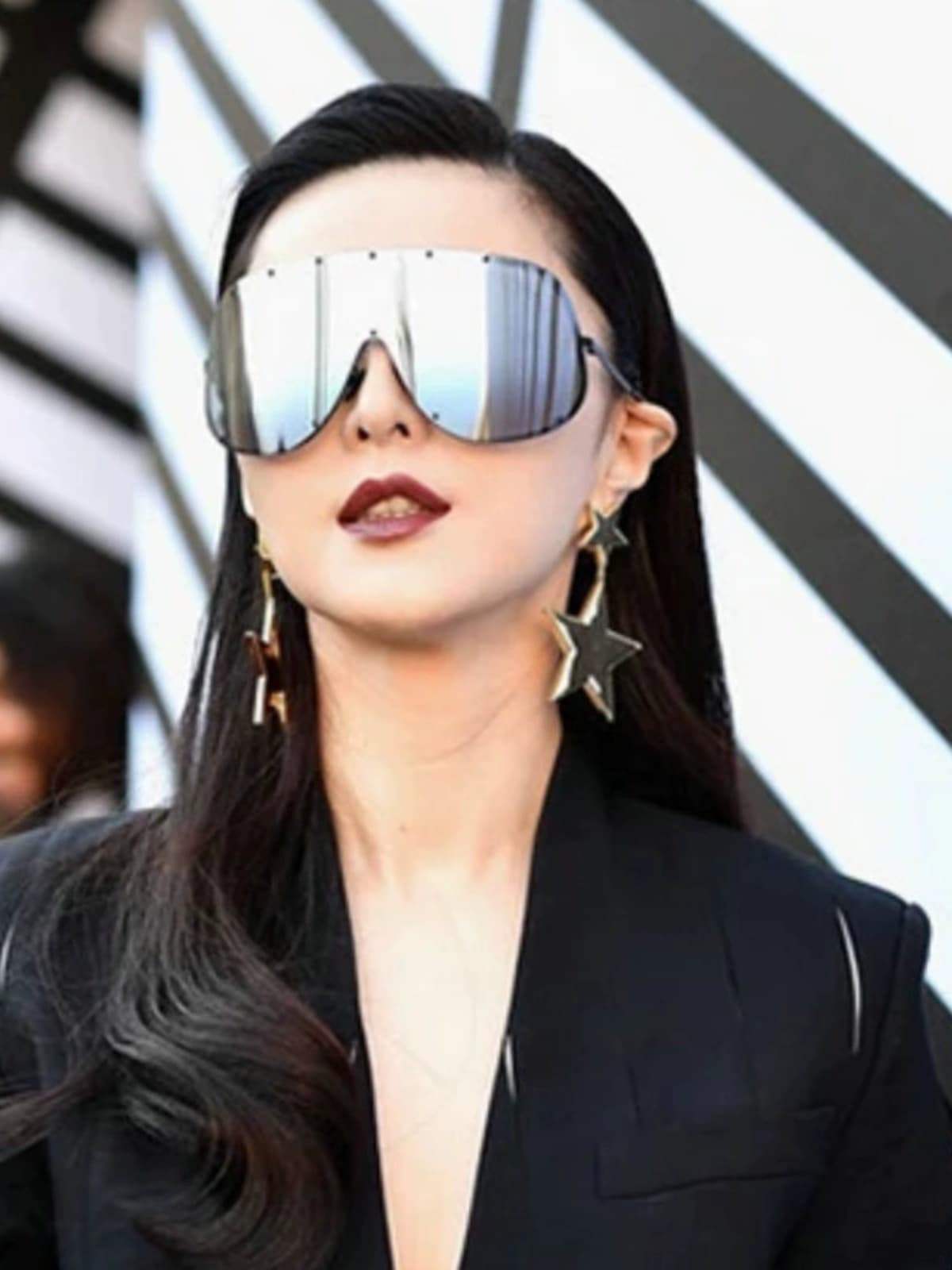 Fan Bingbing's same polarized sunglasses, oversized frame, integrated lenses, celebrity style sunglasses, driving one-piece windproof glasses - OopBuy Spreadsheet