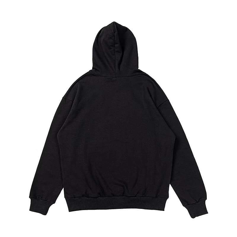 Left wheel two color zipper hoodie 170507