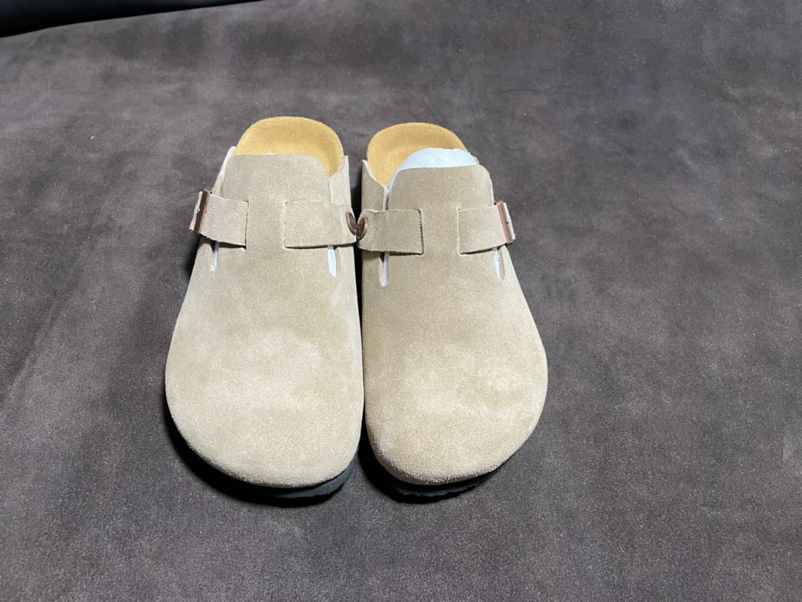 BMXM half-covered slippers for men and women, the same style, Bohai suede fashion lazy shoes - OopBuy Spreadsheet