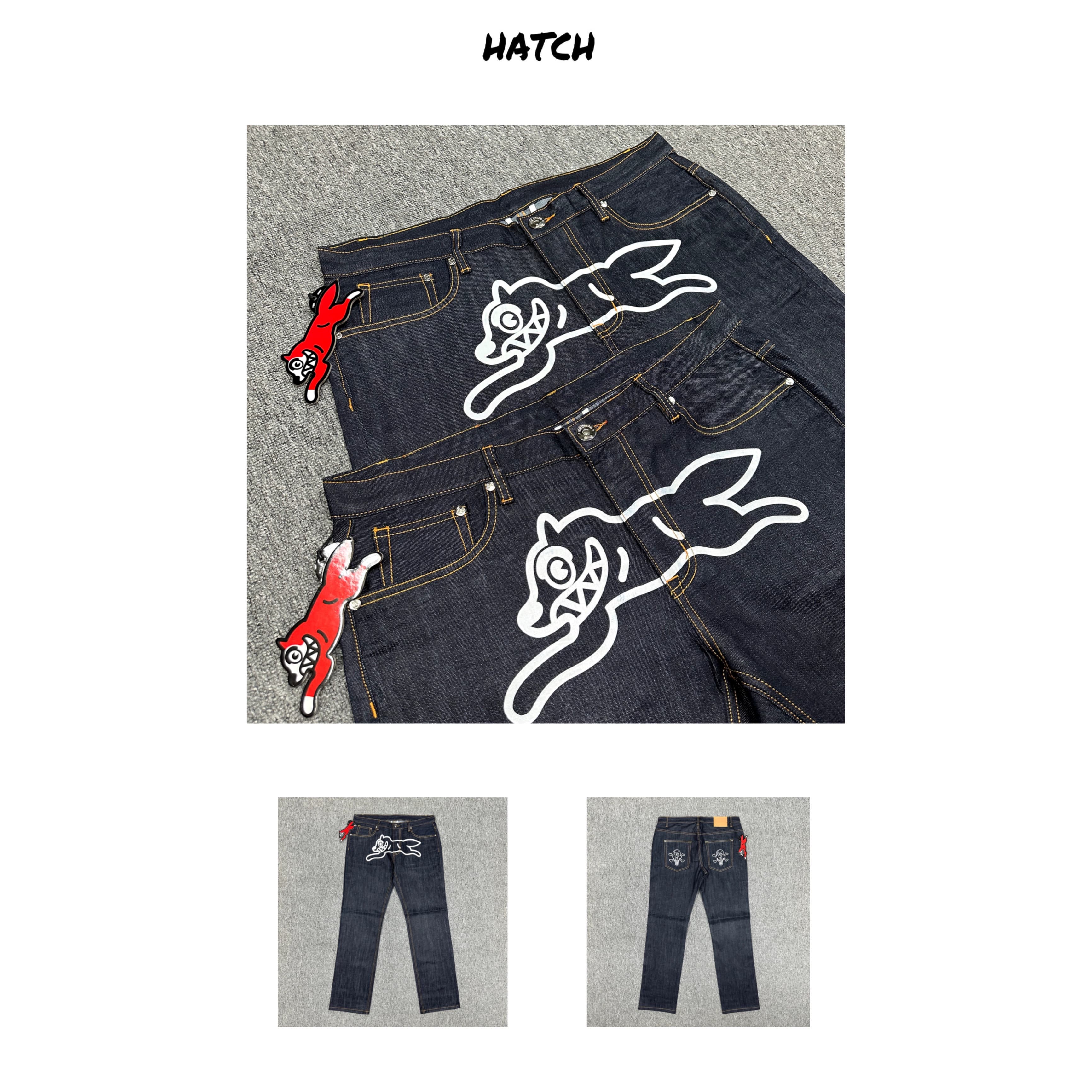 [OEM follow-up] BBC Flying Dog Jeans Hip Hop American Trendy Washed Straight Loose Jeans - OopBuy Spreadsheet