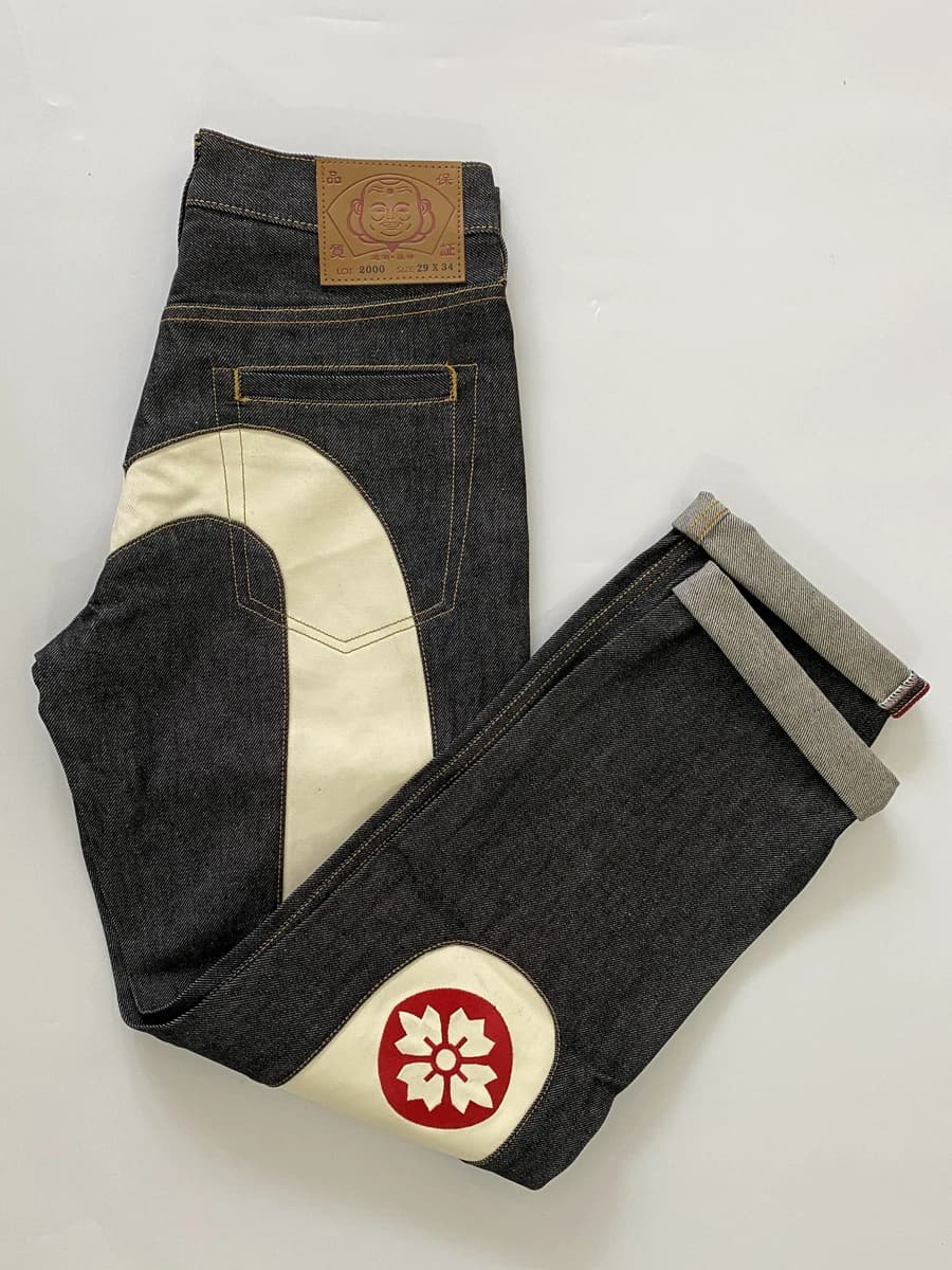 Chasing the trend of Fukushen jeans for men, trendy brand large M printed straight loose trendy personality jacquard embroidery original pulp pants - OopBuy Spreadsheet