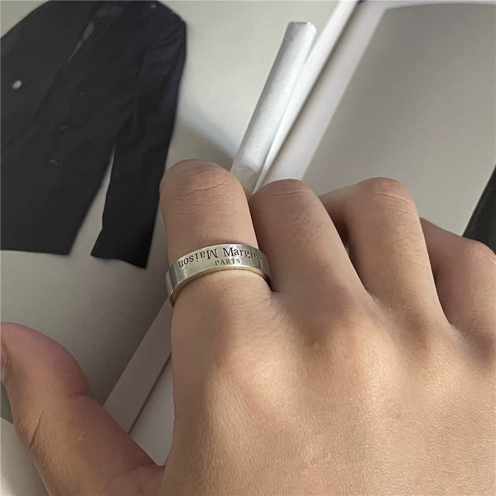Margiela style inverted letters Margiela ring original ins ring fashion high street couple ring - OopBuy Spreadsheet