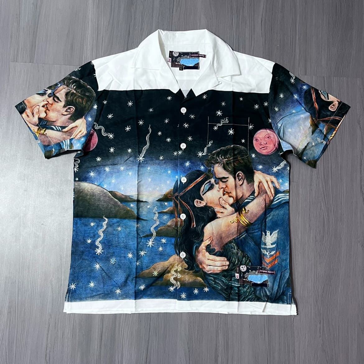 Welfare self-production correct version impossible true love fruit feast kiss half-sleeved shirt - OopBuy Spreadsheet