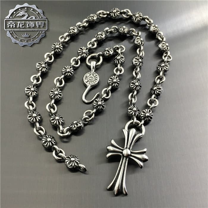 European and American retro cross titanium steel pendant necklace set chain personality men and women rock domineering punk accessories - OopBuy Spreadsheet