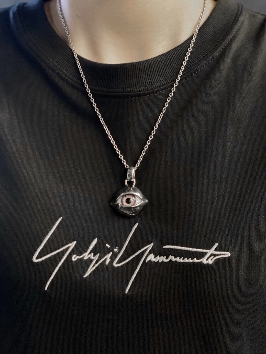 Yohji Yamamoto Yohji Eyes Sterling Silver Necklace Men and Women Trendy Light Luxury High-end Design Niche Accessories Ins Hip-Hop - OopBuy Spreadsheet