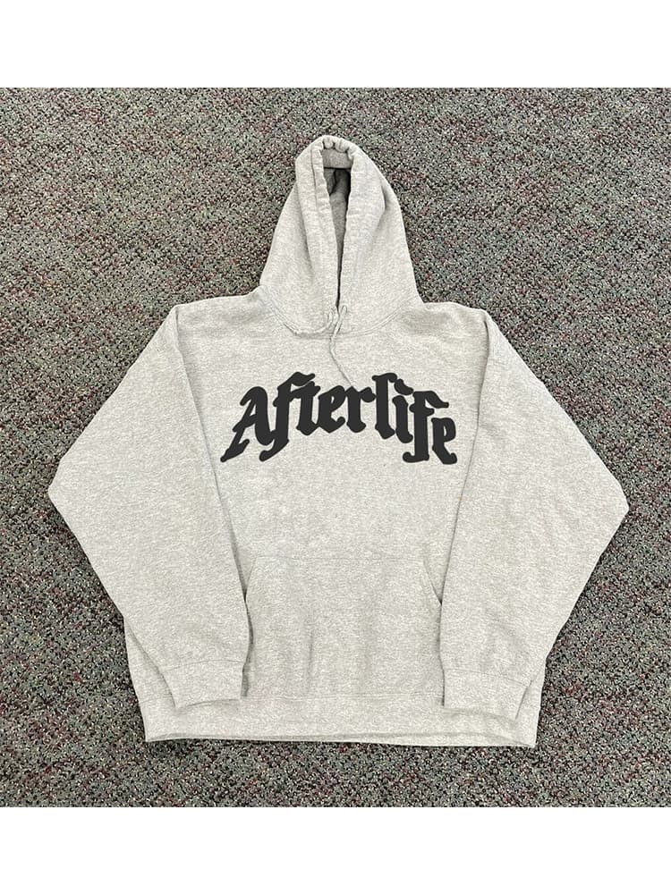 Angel letter print heavy hooded sweatshirt American retro street West Coast lazy style men and women couple tops - OopBuy Spreadsheet