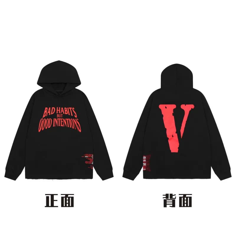 American VLONE Fast sweater men and women couple High Street hip hop autumn and winter pullover coat Big V hoodie fashion brand