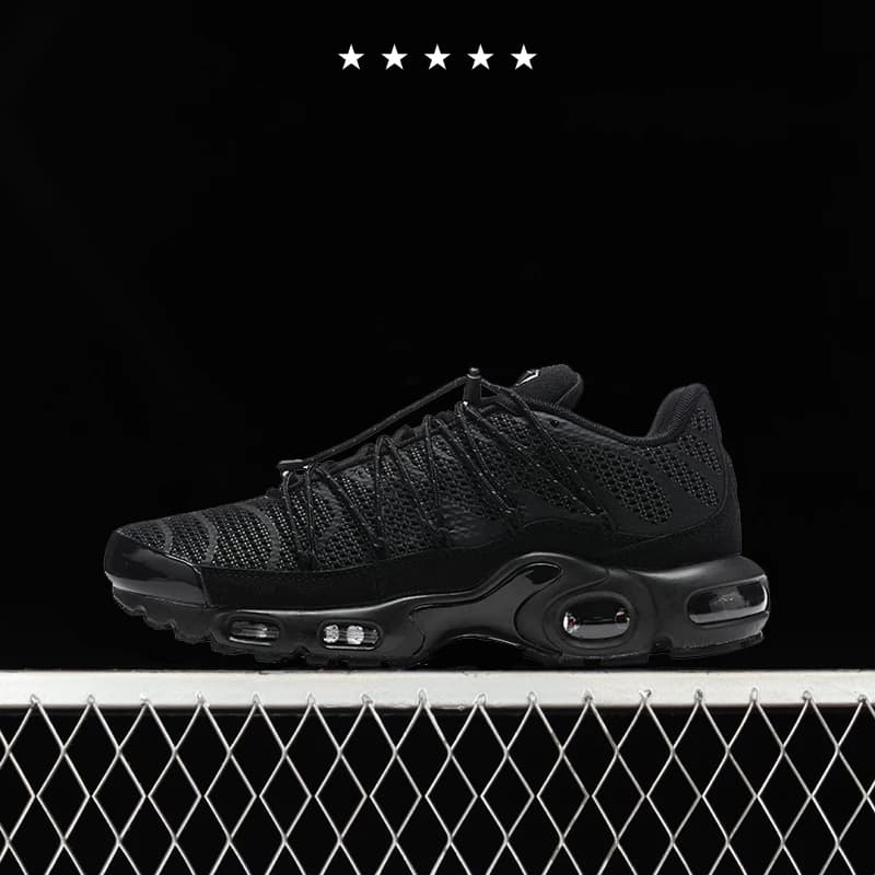 Shengbu Men s shoes mesh running shoes lace up air cushion shoes men s all black comfortable trendy casual sports shoes